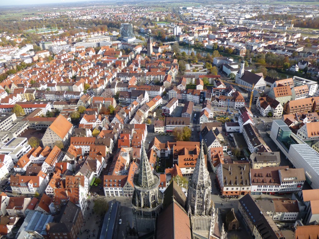 Ein Blick vom Ulmer Münster über Ulm